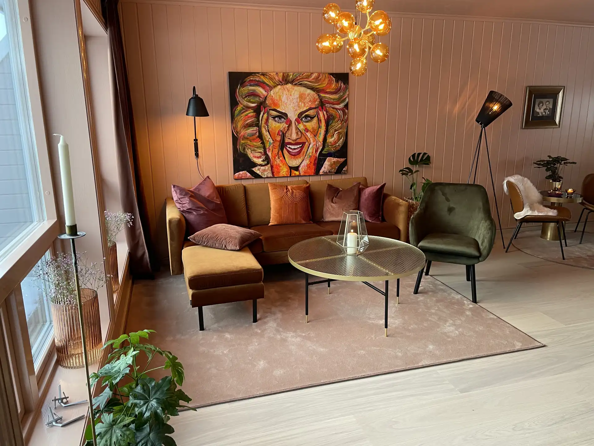 Oppussing stue Korall Happyhomes